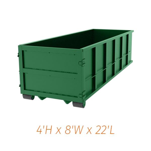 the weight limit for 20 yard dumpsters is usually between 2 and 3 tons